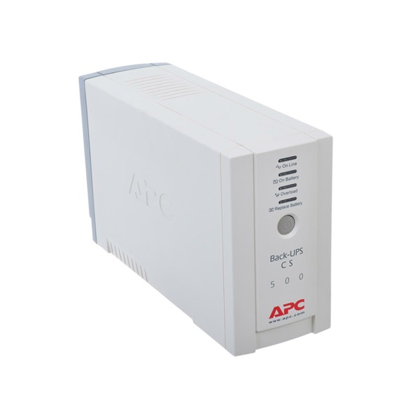 APC Back-UPS BK500EI (CS) (3+1 IEC13) 500VA (300 W) 230V Power-Saving OFFLINE szünetmentes tápegység, torony - USB inter (BK500EI)