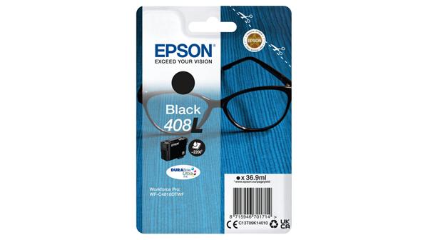 Epson No.408L (T09K1) Black patron 36,9ml (eredeti) Workforce Pro WF-C4810 széria