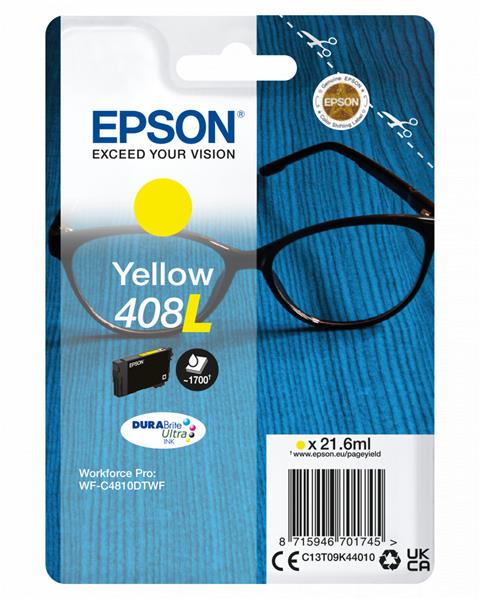 Epson No.408L (T09K4) Yellow patron 21,6ml (eredeti) Workforce Pro WF-C4810 széria