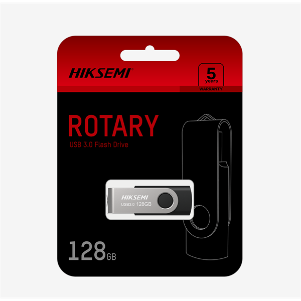 HIKSEMI Pendrive 16GB M200S "Rotary" U3 USB 3.0, Szürke-Fekete (HIKVISION) (HS-USB-M200S 16G U3)