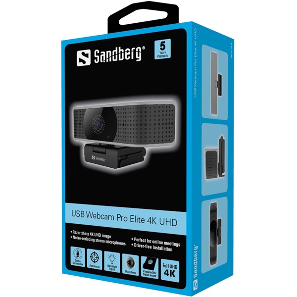 SANDBERG Webkamera, USB Webcam Pro Elite 4K UHD (134-28)