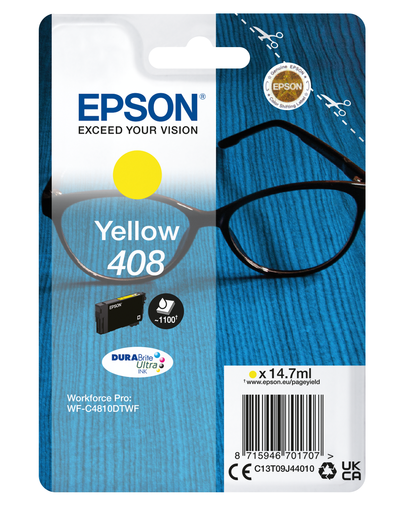 Epson T09J4 Tintapatron Yellow 14,7ml No.408 (C13T09J44010)