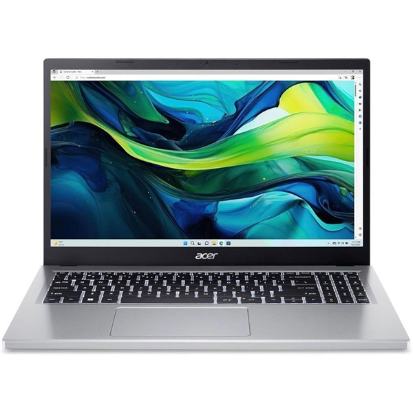 ACER Aspire AG15-32P-3177, 15.6" FHD, Intel Core 3 N355, 8GB, 128GB SSD, UMA, Win11 Home S mod, ezüst (NX.J73EU.005)