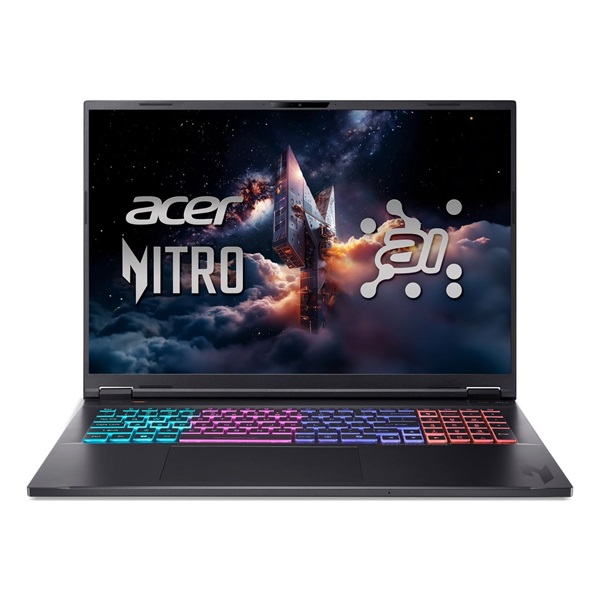 ACER Nitro AN18-61-R67J, 18" WQXGA IPS, AMD Ryzen AI 9 365, 32GB, 1TB SSD, GeForce RTX 5070Ti, DOS, fekete (NH.QYFEU.001)