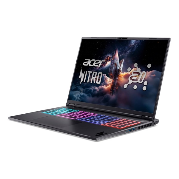 ACER Nitro AN18-61-R67J, 18" WQXGA IPS, AMD Ryzen AI 9 365, 32GB, 1TB SSD, GeForce RTX 5070Ti, DOS, fekete (NH.QYFEU.001)