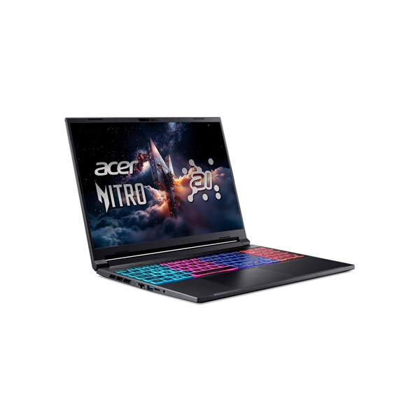 ACER Nitro ANV16S-61-R5Z4, 16" WQXGA IPS, AMD Ryzen AI 7 350, 16GB, 1TB SSD, GeForce RTX 5060, DOS, fekete (NH.QXREU.001)