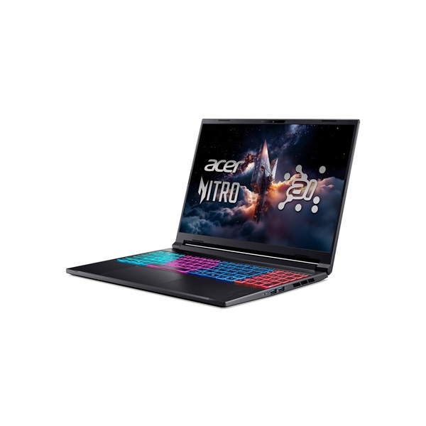 ACER Nitro ANV16S-61-R5Z4, 16" WQXGA IPS, AMD Ryzen AI 7 350, 16GB, 1TB SSD, GeForce RTX 5060, DOS, fekete (NH.QXREU.001)