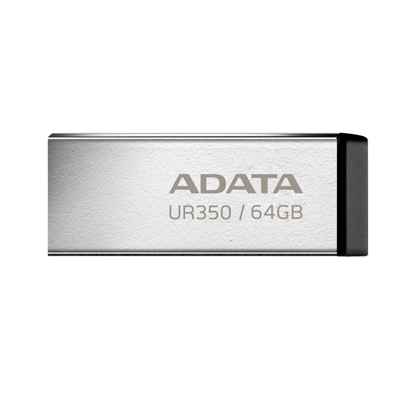 ADATA Pendrive 64GB, UR350 USB 3.2, fémházas, fekete (UR350-64G-RSR/BK)