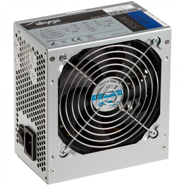 AKYGA Tápegység 550W, 12cm, 20+4 (AK-B1-550)