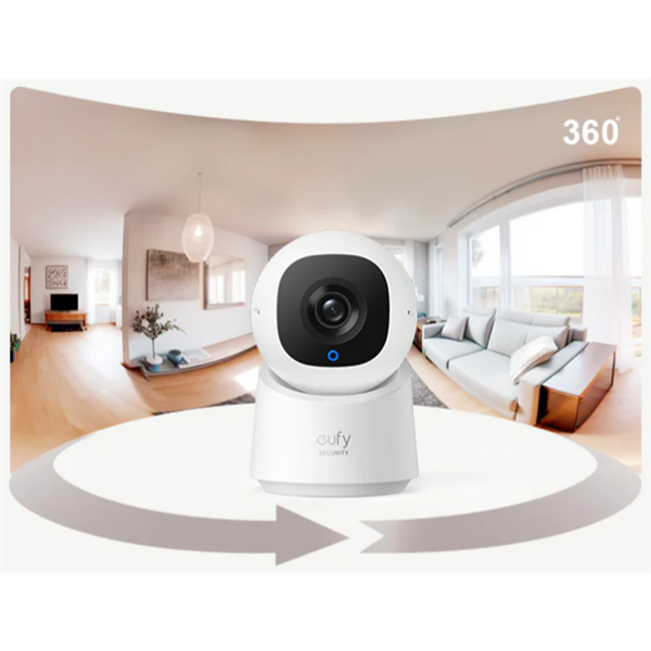 ANKER EUFY Kamera, C220 IndoorCam, 2K, 360 fokban elfogatható, AI Mozgás követő, WiFi-s, beltéri - T8W11321 (T8W11321)