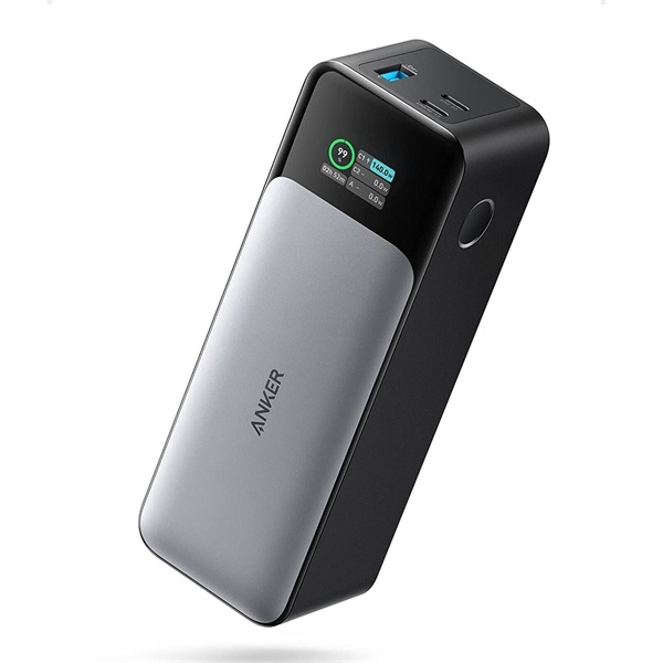 ANKER Powerbank GaNPrime 24000mAh, 140W, USB-C Input/Output, USB-A+USB-C Output, fekete - A1289011 (A1289011)