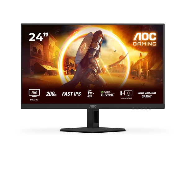 AOC IPS Gaming 200Hz monitor 23,8" 24G4HRE, 1920x1080, 16:9, 300 cd/m2, 1ms, HDMIx2/DisplayPort (24G4HRE)