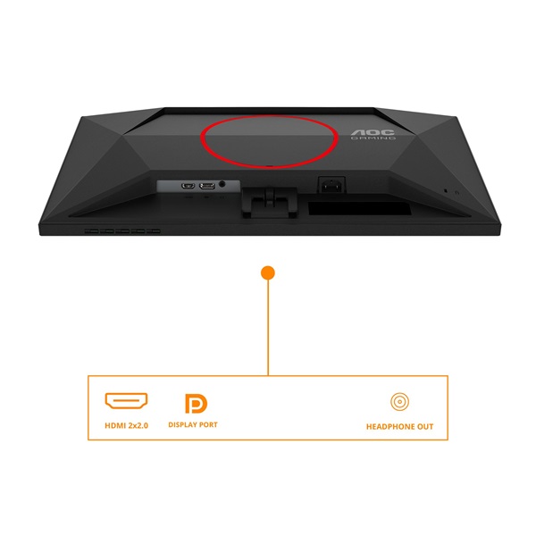AOC IPS Gaming 200Hz monitor 23,8" 24G4HRE, 1920x1080, 16:9, 300 cd/m2, 1ms, HDMIx2/DisplayPort (24G4HRE)