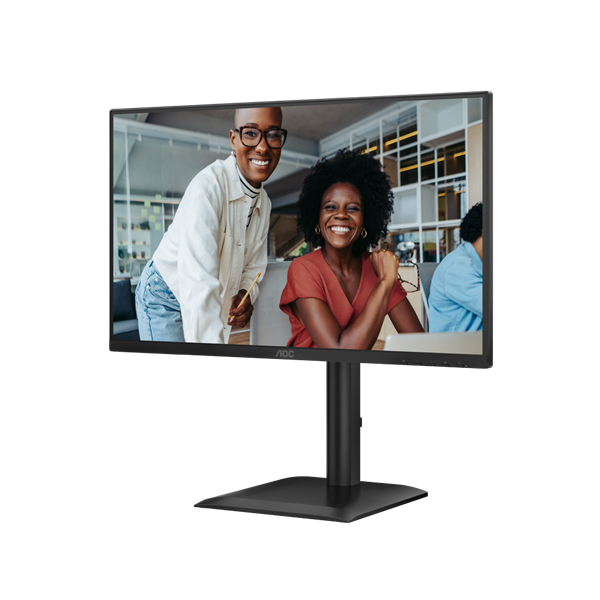 AOC IPS monitor 23,8" 24E4U 1920x1080,16:9, 300cd/m2, 4ms, VGA/HDMI/DisplayPort/4xUSB, hangszóró, 120 Hz, áll.mag.,pivot (24E4U)