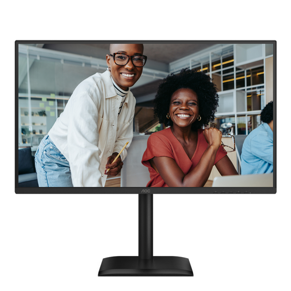 AOC IPS monitor 27" 27E4U 1920x1080, 16:9, 300cd/m2, 4ms, VGA/HDMI/USB, hangszóró, 120 Hz, áll.mag., pivot (27E4U)