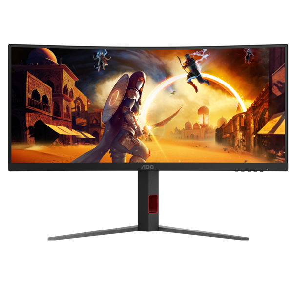 AOC Ívelt Gaming 180Hz Fast VA monitor 34" CU34G4, 3440x1440, 21:9, 300 cd/m2, 0.5 ms, HDMIx2/DisplayPort (CU34G4)