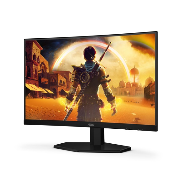 AOC Ívelt Gaming 180Hz monitor 23.6" C24G42E, 1920x1080, 16:9, 250cd/m2, 0,5ms, HDMIx2/DisplayPort, hangszóró (C24G42E)