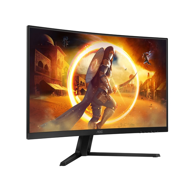AOC Ívelt Gaming 180Hz monitor 31,5" CQ32G4VE, 2560x1440, 16:9, 300cd/m2, 1ms, 2xHDMI/DisplayPort, HDR10 (CQ32G4VE)