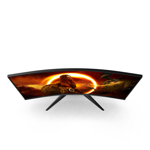 AOC Ívelt Gaming 240Hz VA monitor 31.5" C32G2ZE/BK, 1920x1080, 16:9, 300cd/m2, 1ms, 2xHDMI/DisplayPort (C32G2ZE/BK)