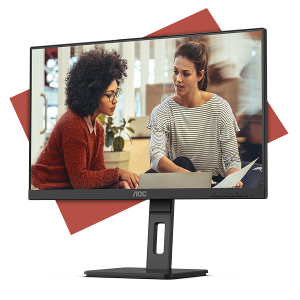 AOC IPS monitor 27" 27E3QAF, 1920x1080, 16:9, 300cd/m2, 4ms, HDMI/DisplayPort/VGA, Pivot, hangszóró (27E3QAF)