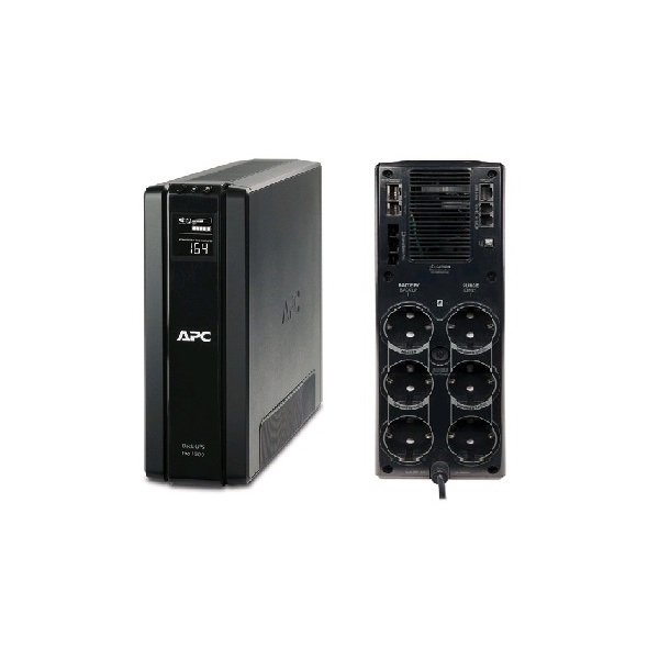 APC szünetmentes, Back-UPS BR1500G-GR, (3+3 SCHUKO) 1500VA (865 W) LCD 230V LINE-INTERAKTÍV, torony - USB (BR1500G-GR)