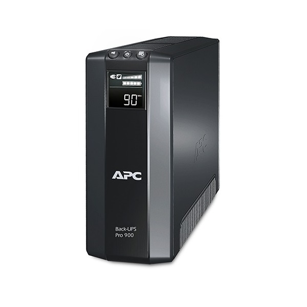 APC szünetmentes, Back-UPS BR900G-GR (RS) (3+2 SCHUKO) 900VA (540 W) LCD 230V LINE-INTERAKTÍV, torony - USB in (BR900G-GR)