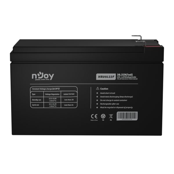 APC (NJOY) HR09122F Akkumulátor 12V, 38.31W, gondozásmentes T2/F2 (BTVACIUOCTH2FCN01B)