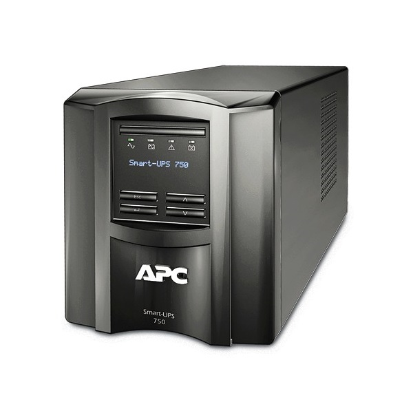 APC szünetmentes, Smart-UPS SMT750IC (6 IEC13) 750VA (500 W) LCD 230V, LINE-INTERAKTÍV torony - USB interfész (SMT750IC)