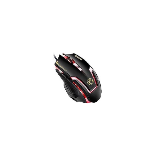 APEDRA Vezetékes egér optikai, gaming A9, 3200dpi, USB, Fekete (APEDRA A9)