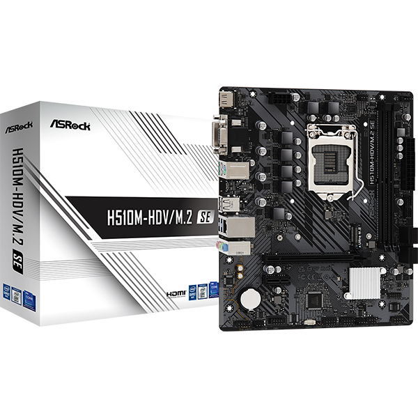 ASROCK Alaplap S1200 H510M-HDV/M.2 SE INTEL H470, mATX (H510M-HDV/M.2 SE)