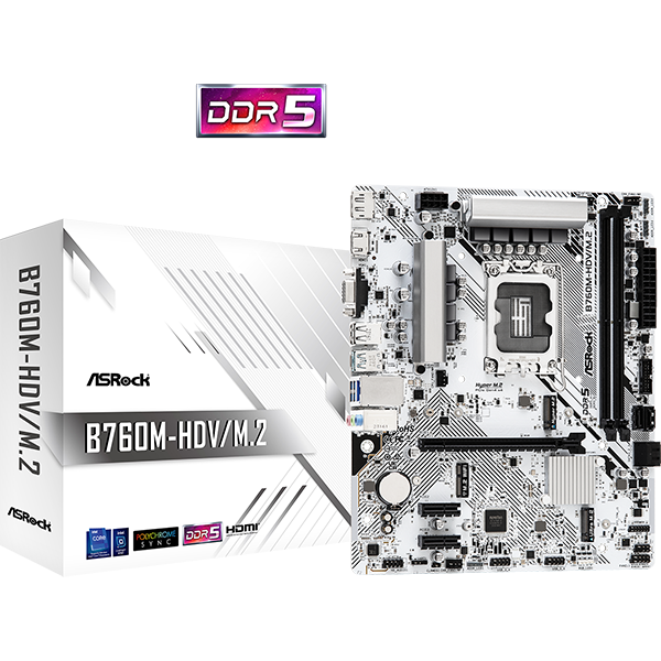 ASROCK Alaplap S1700 B760M-HDV/M.2 INTEL B760, mATX (B760M-HDV/M.2)