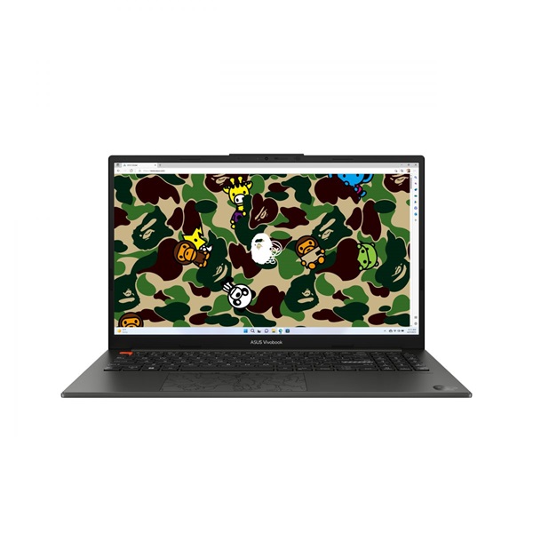 ASUS CONS NB Vivobook BAPE edition K5504VA-MA253W 15.6" WQHD+ OLED, i5-13500H, 16GB, 512GB M.2,  INT, WIN11H, Fekete (K5504VA-MA253W)