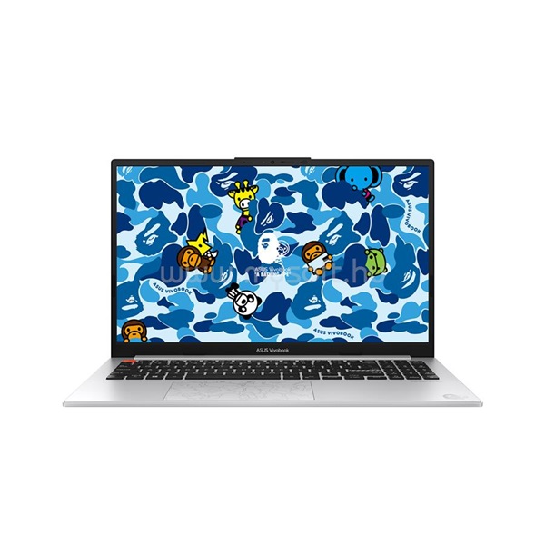ASUS CONS NB Vivobook BAPE edition K5504VA-MA265W 15.6" WQHD+ OLED, i5-13500H, 16GB, 512GB M.2,  INT, WIN11H,Ezüst (K5504VA-MA265W)