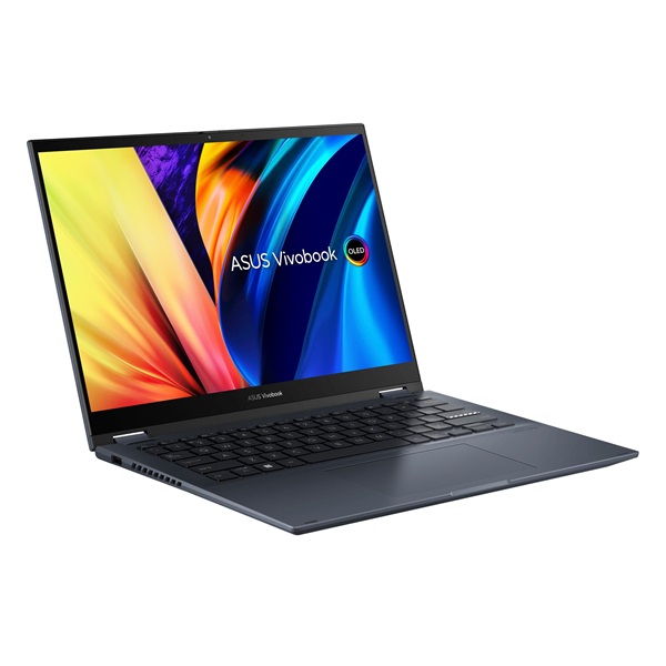 ASUS CONS NB Vivobook Flip TN3402QA-KN087W 14" 2,8K OLED-Touch, Ryzen5-5600H, 16GB, 512GB M.2, INT, WIN11H, Kék (TN3402QA-KN087W)