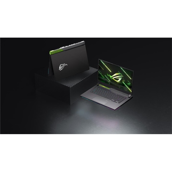 ASUS GAMER NB ROG Strix G713RM-LL154 17.3" WQHD, Ryzen-7-6800H, 16GB, 512GB M.2, RTX 3060 6GB, NOOS, Zöld (G713RM-LL154)