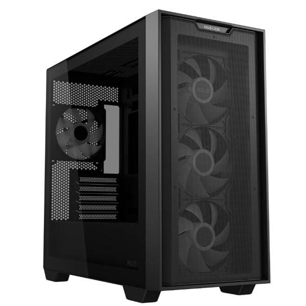 ASUS Ház A21 Plus, 650W (PRIME-650B-BLACK), Fekete, Üvegfalú (A21 PLUS/ARGB FANS/EPS+PRIME-650B-BLACK)