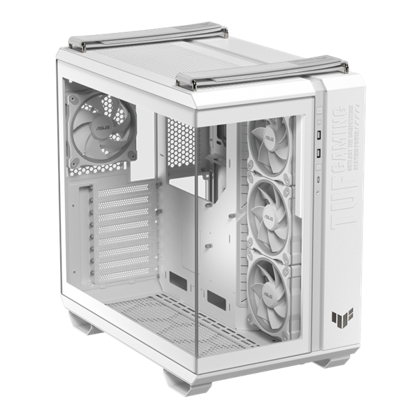 ASUS Ház TUF Gaming GT502, Tápegység nélkül, Fehér, Üvegfalú (GT502 PANO/ARGB FANS/WHT/TG)