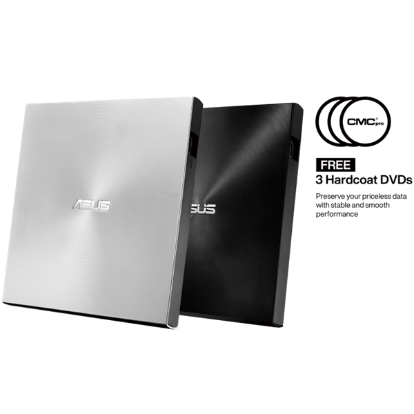 ASUS ODD DVD ÍRÓ külső (ZenDrive) SDRW-08U7C-U ezüst USB-C Ultra Slim (SDRW-08U7C-U/SIL/G/AS)