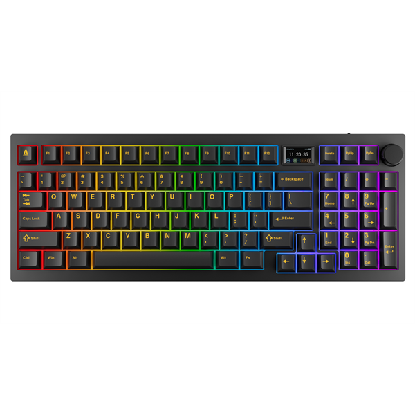 AVAX Vezetékes/Vezeték Nélküli Billentyűzet GM03 PRO USB, Fekete, Mechanikus, Red Switch, HUN (AVAX_GM03R_PRO)
