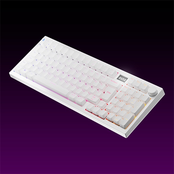AVAX Vezetékes/Vezeték Nélküli Billentyűzet GM03 PRO USB, Mechanikus, Red Switch, HUN, fehér (AVAX_GM03R_PRO_WHITE)