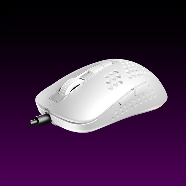 AVAX Vezetékes Egér - LW01 PAW3327 RGB Gamer, fehér (AVAX_LW01W)