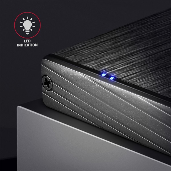 AXAGON EE25-XA6 Aline Box 2,5" USB 3.0 Külső HDD ház, fekete (EE25-XA6)