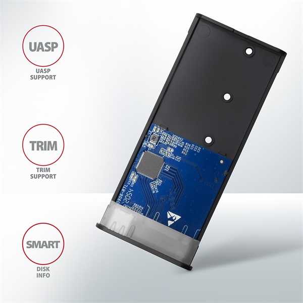 AXAGON EEM2-SG2 SuperSpeed+ USB-C - M.2 NVMe & SATA SSD külső ház (EEM2-SG2)