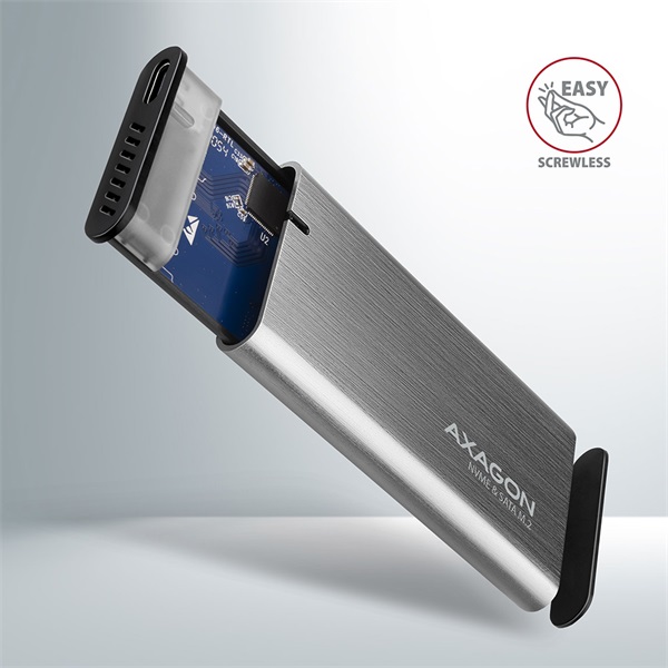 AXAGON EEM2-SG2 SuperSpeed+ USB-C - M.2 NVMe & SATA SSD külső ház (EEM2-SG2)