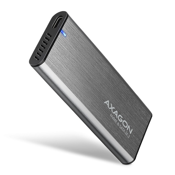 AXAGON EEM2-SG2 SuperSpeed+ USB-C - M.2 NVMe & SATA SSD külső ház (EEM2-SG2)