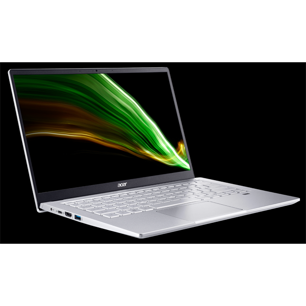 Acer Swift 3 SF314-43-R00A 14.0" IPS FHD, AMD Ryzen 3 5300U, 8GB, 256GB SSD, No ODD, Dos, Backlit, ezüst (NX.AB1EU.001)