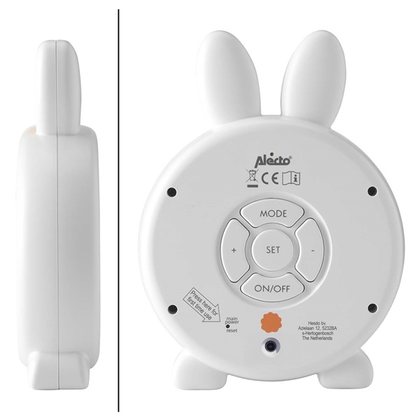 Alecto BC100BUNNY Alvástréner éjszakai fény és ébresztőóra nyúl (BC100BUNNY)