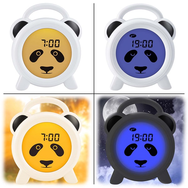 Alecto BC100PANDA Alvástréner éjszakai fény és ébresztőóra panda (BC100PANDA)