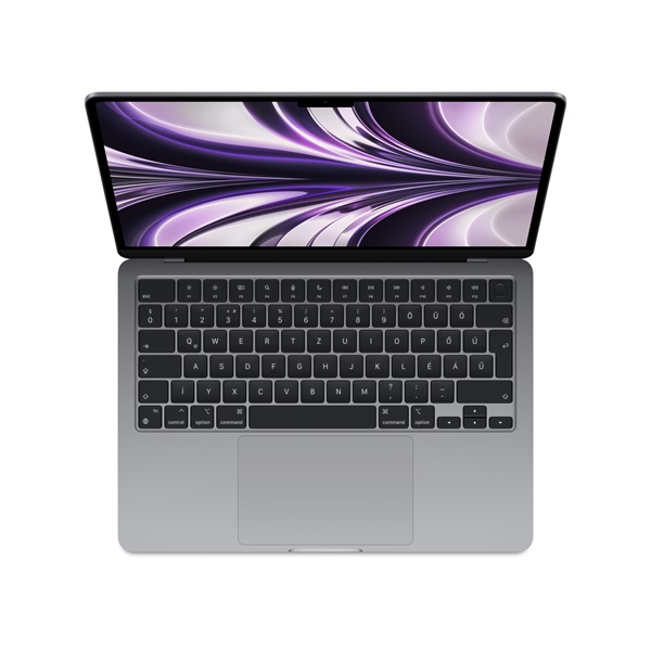 Apple Macbook Air 13.6" M2 8C CPU/8C GPU/16GB/256GB -Space grey - HUN KB (2022) (Z15S000R6)