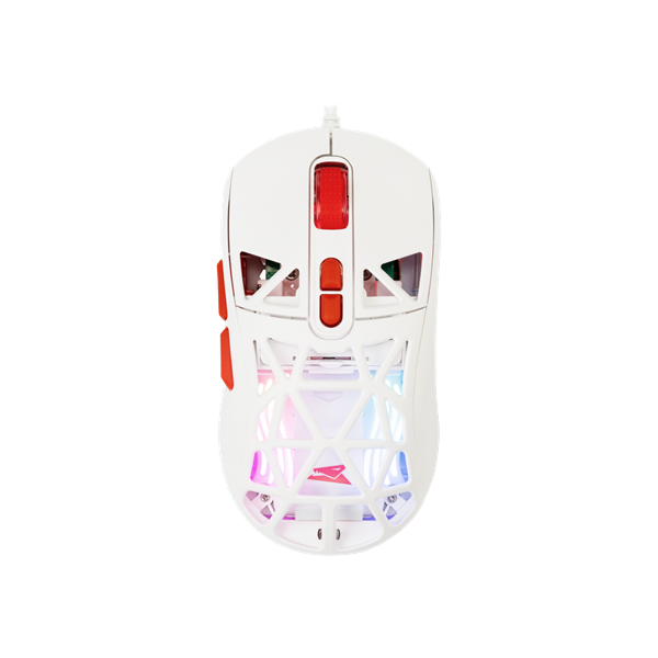 BARACUDA BGM-091W SEAL-W vezetékes gamer egér, 12800 dpi, fehér (BC BGM-092W)